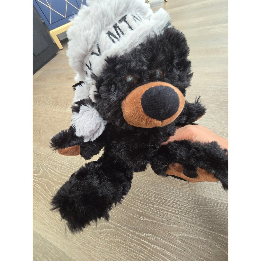 Souvenirs of Smokies Black Bear Plush Smoky Mtn Trapper Hat Stuffed Animal NWT